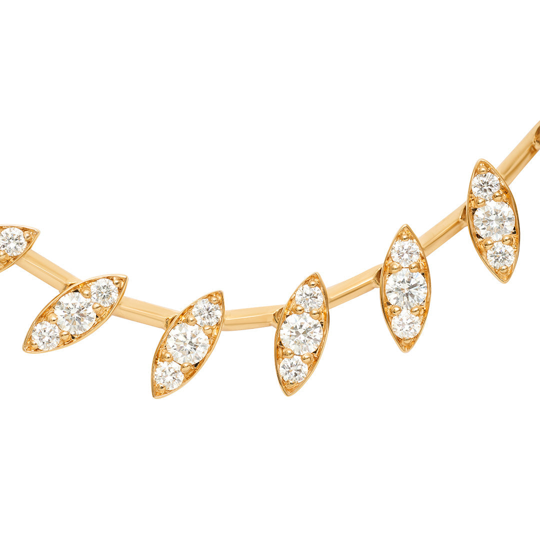 Barq Marquise Yellow Gold Diamond  Necklace - Samra Jewellery - Diamond Jewellery - BARQ