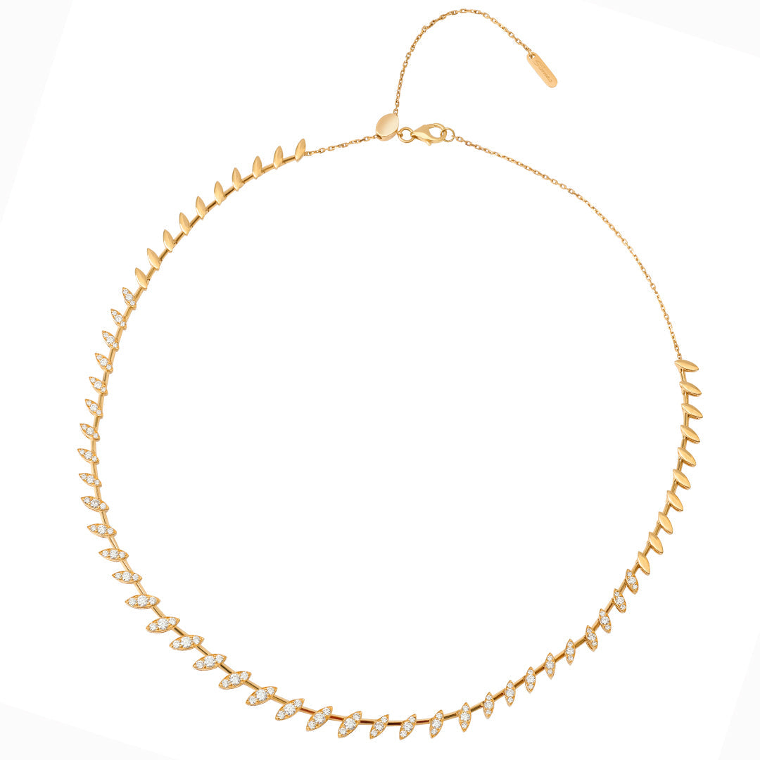 Barq Marquise Yellow Gold Diamond  Necklace - Samra Jewellery - Diamond Jewellery - BARQ