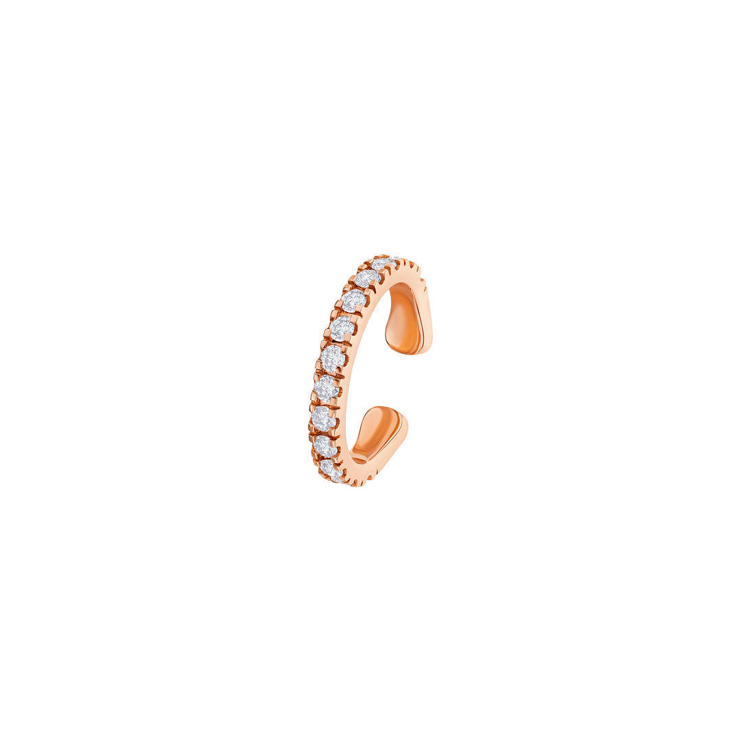 Barq Rose Gold Brilliant Diamond Ear Cuff - Samra Jewellery - Diamond Jewellery - BARQ