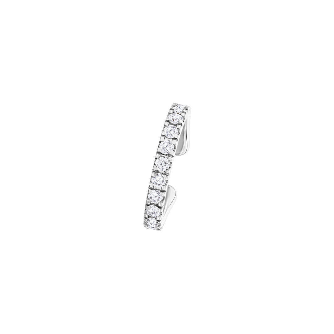 Barq White Gold Brilliant Diamond Ear Cuff - Samra Jewellery - Diamond Jewellery - BARQ