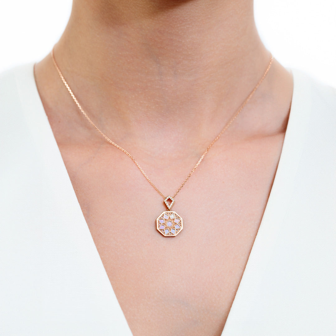 Classic Turath Mini Necklace - Samra Jewellery - Diamond Jewellery - TURATH