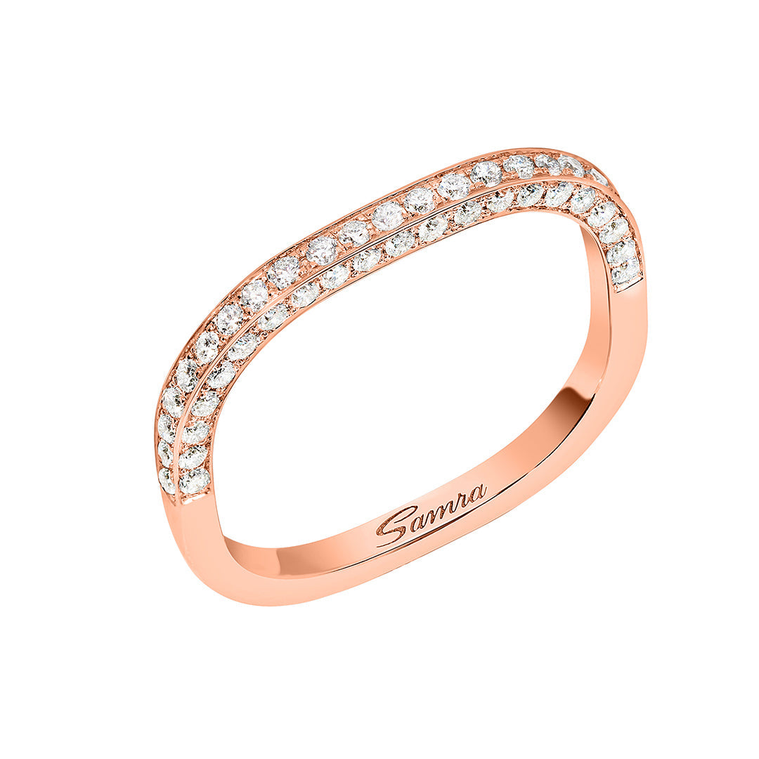 Wid Rose Gold Diamond Band - Samra Jewellery - Diamond Jewellery - WID