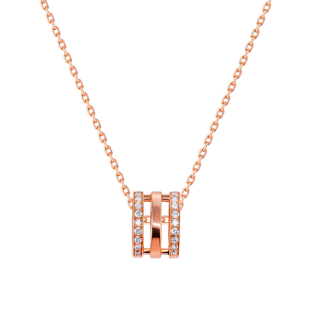 Wid Rose Gold Diamond Necklace - Samra Jewellery - Diamond Jewellery - WID