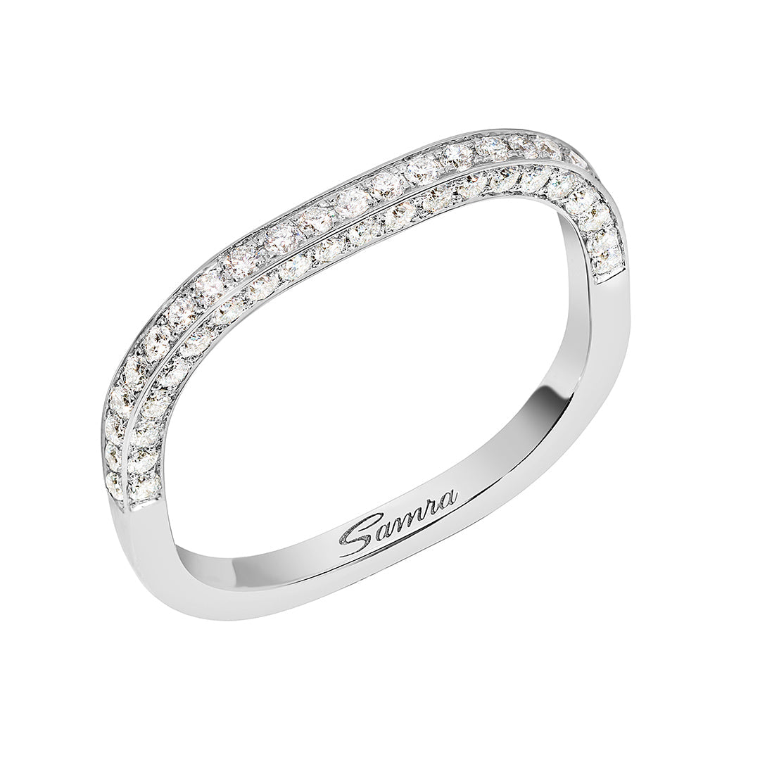 Wid White Gold Diamond Band - Samra Jewellery - Diamond Jewellery - WID