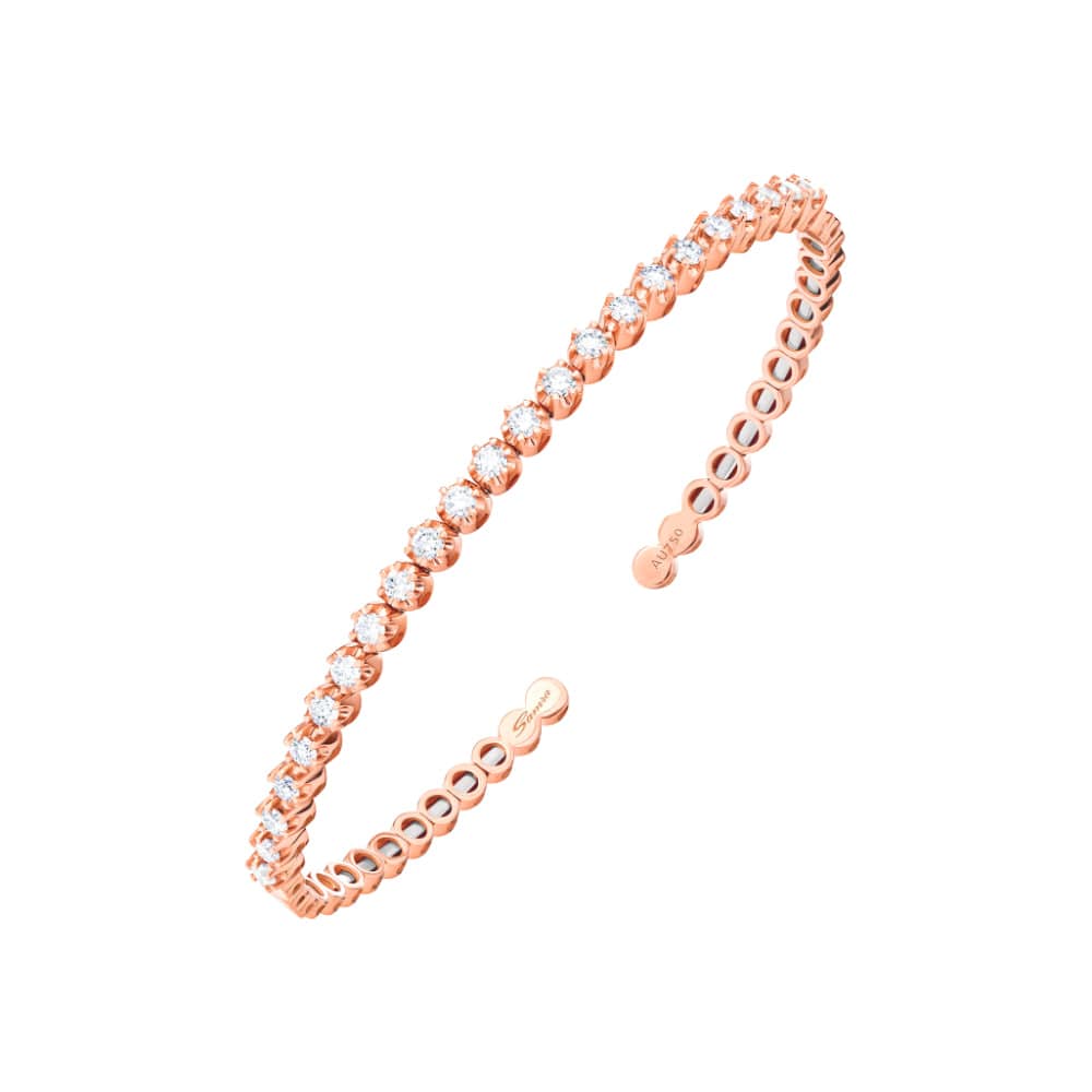 Barq Rose Gold Diamond Bangle - Samra Jewellery - Diamond Jewellery - BARQ