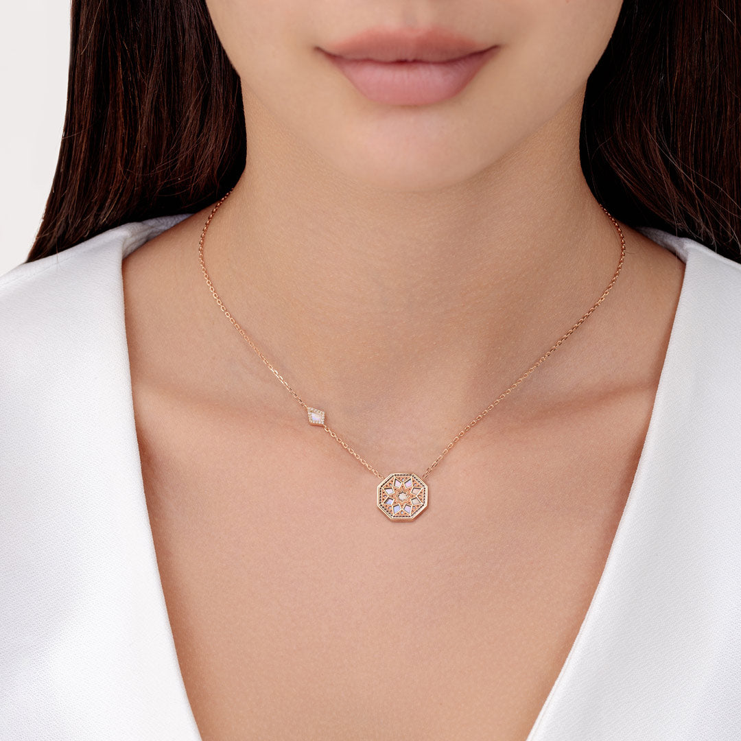 Classic Turath Small Necklace - Samra Jewellery - Diamond Jewellery - TURATH