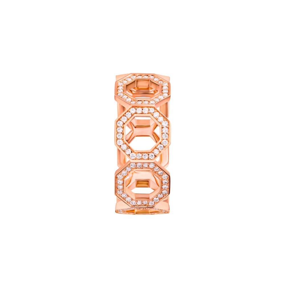 Dibla Turath Diamond Rose Gold Band - Samra Jewellery - Diamond Jewellery - TURATH