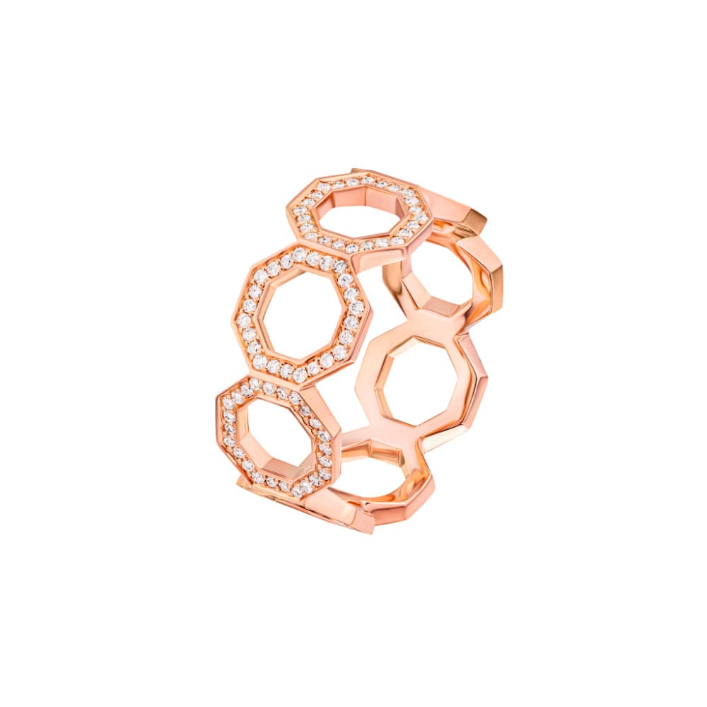 Dibla Turath Diamond Rose Gold Band - Samra Jewellery - Diamond Jewellery - TURATH