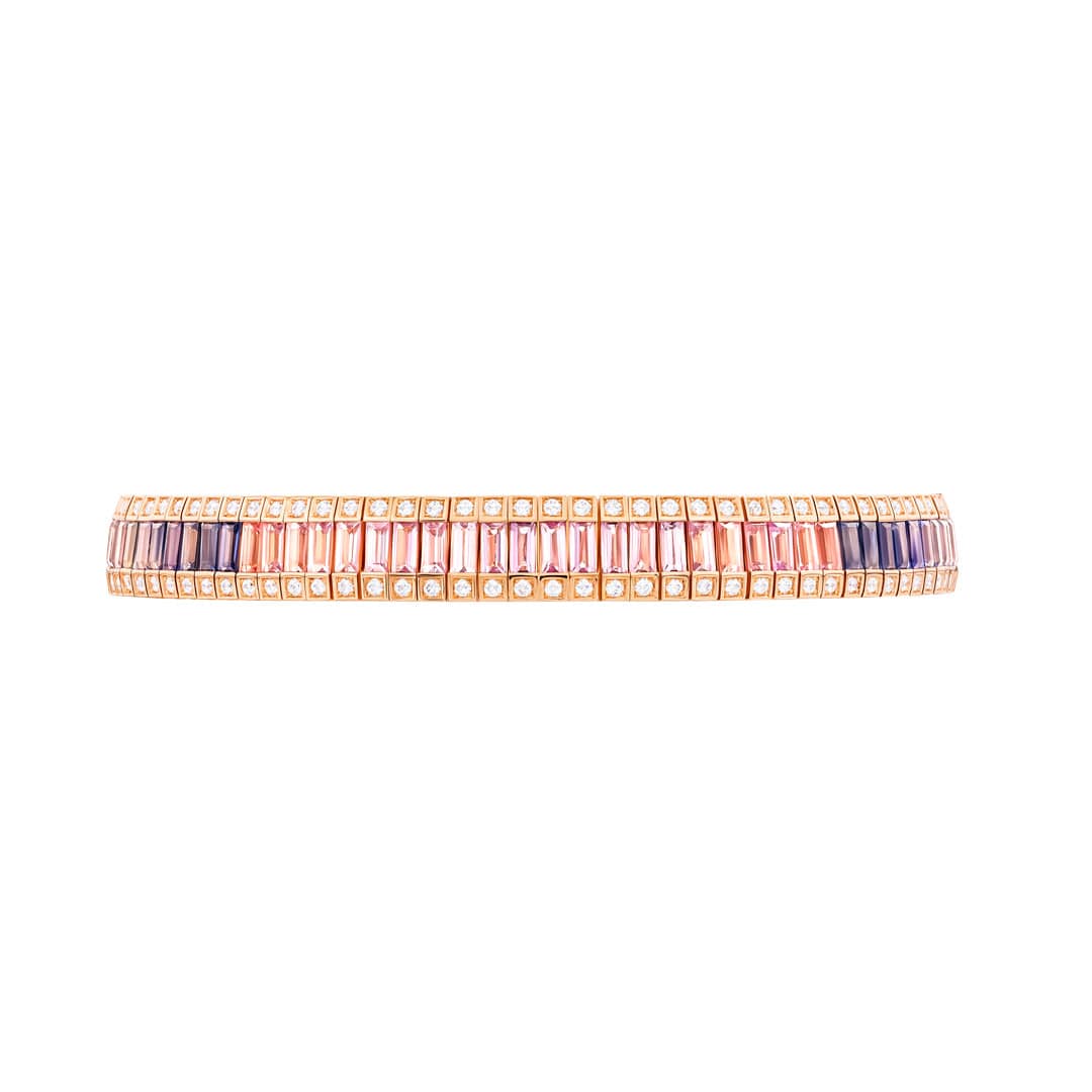 Kanz Rose Gold Baguette Sapphire Bracelet - Samra Jewellery - Diamond Jewellery - KANZ