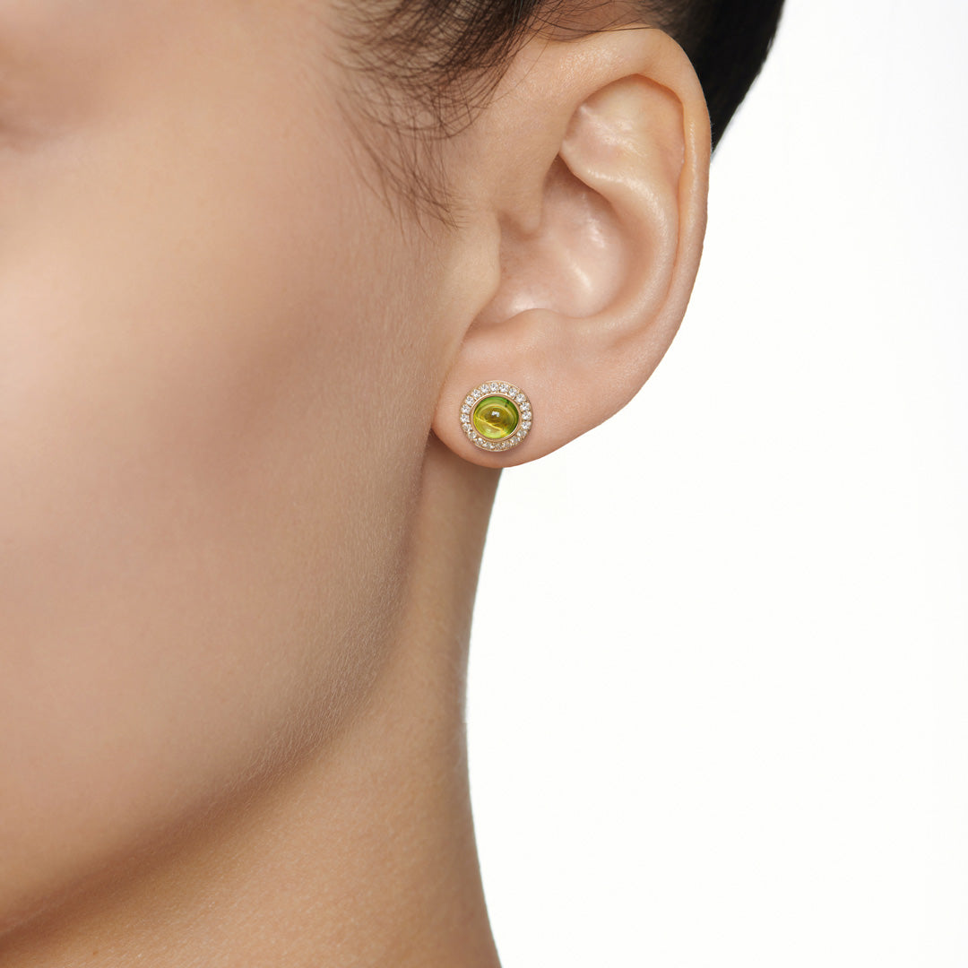 Kanz Yellow Gold Diamond Peridot Earring - Samra Jewellery - Diamond Jewellery - KANZ