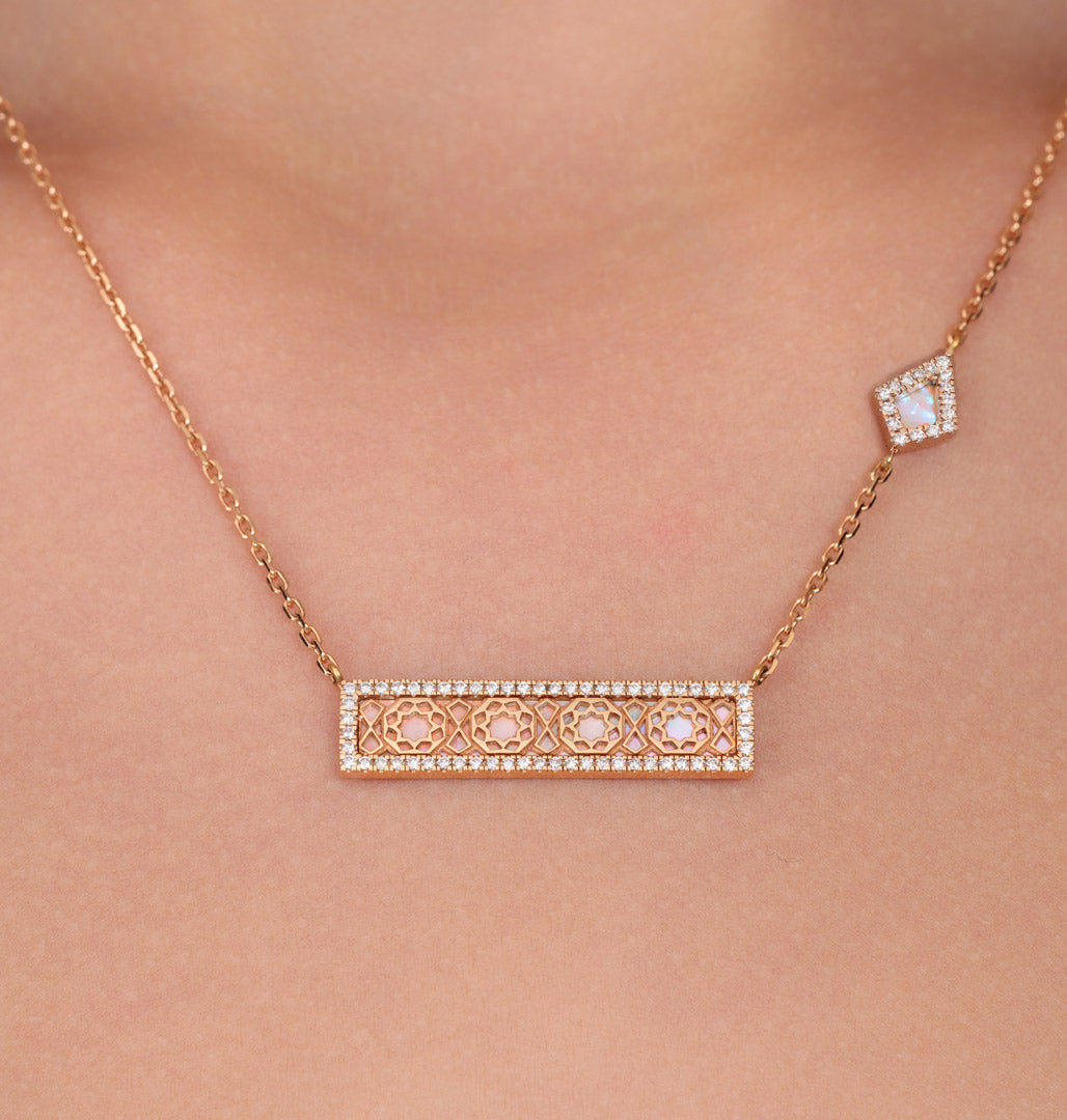 Oud Turath Large Diamond Necklace - Samra Jewellery - Diamond Jewellery - TURATH