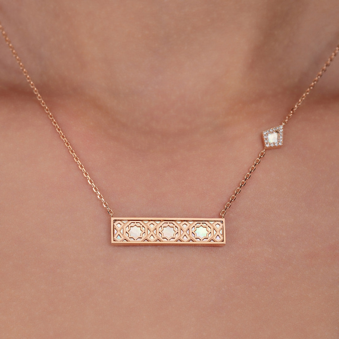 Oud Turath Large Necklace - Samra Jewellery - Diamond Jewellery - TURATH