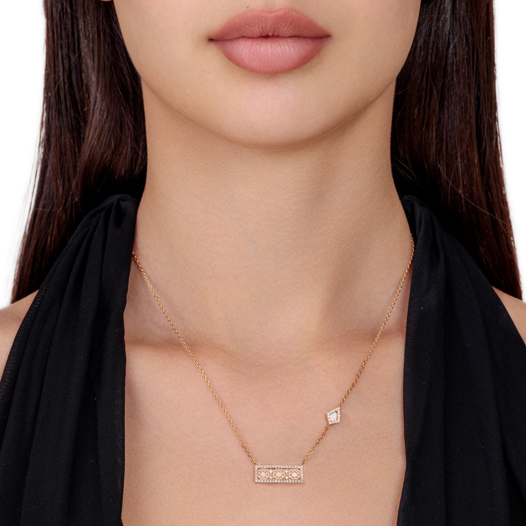 Oud Turath Small Diamond Necklace - Samra Jewellery - Diamond Jewellery - TURATH