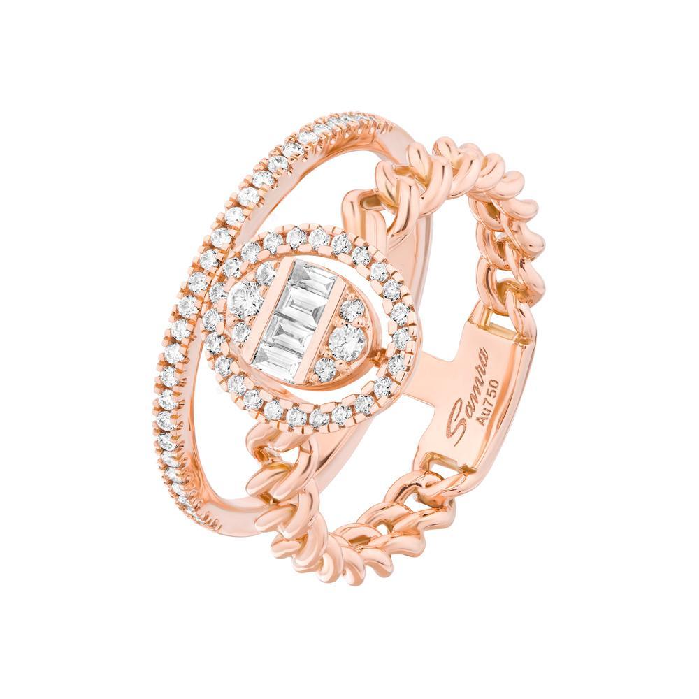 Quwa Oval Double Ring - Samra Jewellery - Diamond Jewellery - QUWA